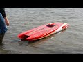 PHENOMENAL GIGANTIC !!! VERY HUGE & POWERFUL 20KW RC ELECTRIC POWERBOAT SPEEDBOAT DEMONSTRATION !!!