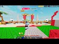 Playing BEDWARS Penguin Trying to pass Alot Of Waves!
