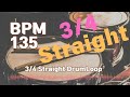 3/4 Straight Drum Loop Practice Tool 135bpm