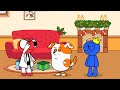 RAINBOW FRIENDS DAILY LIFE, but BLUE is FAT because Eating too much at Night?! | Hoo Doo Animation