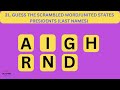 Quiz blasters/Guess the Scrambled Word/United States President's Names/Last names/Quiz #24