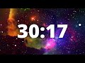 45 Minute Countdown Timer with Alarm and Deep Space Ambient Music | 🌠Deep Space Galaxy 🌠