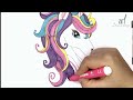How to Draw a Unicorn | Easy Rainbow 🌈 coloring