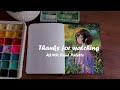 🌱Jelly Gouache Anime Girl in Rain Painting  |  Cozy art video | ASMR Painting