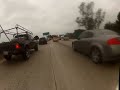 Gopro Motorcycle Lane Splitting on the 10 freeway in Los Angeles (several close calls)