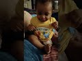 Baby Jsyah do not like his sister new barbie doll 😂😂😂😂 #cutebaby #funnyvideo