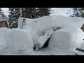 South Lake Tahoe Resident Shovels Snow off Roof || ViralHog