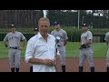 Kevin Costner leads the Yankees and White Sox out of the cornfield at MLB at Field of Dreams!