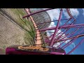 4K Raging Bull Front Seat POV - Six Flags Great America