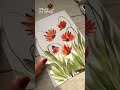 EASY!!!How to draw flower using watercolor for beginners
