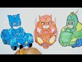 How to Draw PJ Masks Car's | Easy Drawing and Coloring Step by Step.