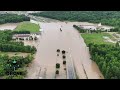 New footage shows major flooding along Hwy 59 (DRONE BROS)