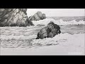 Seashore Drawing | Sea Pencil Drawing | Pencil Sketch