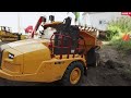 Stunning RC Action with hydraulic RC Construction models ! CAT 330F and DEERE 755D on duty !