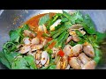 หอยลายผัดน้ำพริกเผา | Stir-fried clams with chili paste | mssfamily