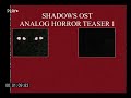 Shadows OST | Teaser 1 | Roblox Analog Horror |