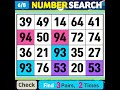 NumberSearch. One Found, Big Problem. 【Memory | Concentration | Quiz Olympics】071