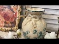 French Country Thrift Flips using NEW IOD Spring Release | DIY Transferware Vase | Tray Upcycle