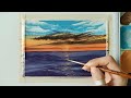 Sunrise Painting with Gouache ｜ Seascape Painting ｜ Happy New Year