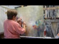 Acrylic Abstract Painting Demonstration -  Demo #2/ paintng technique