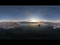 Lake Hibara, Fukushima, Japan.  12K aerial 360 video.