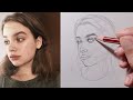 Learn the Loomis method of drawing faces step by step | Drawing a girl