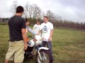 Moriah attemping to ride a dirtbike - Take Two