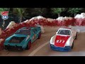 Diorama curva de rally coches diecast escala 1/64 ( Hot wheels, Matchbox...)