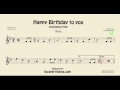 Cumpleaños Feliz Partitura de Violín