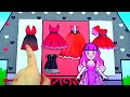 Paper Dolls Dress Up - POP IT Unicorn VS Black Ghost Dresses Paper Craft - Barbie Story & Crafts