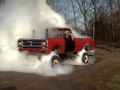 Blown mud truck