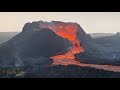 Crater blocking boulder collapses 💥 Gushing #Lava, #Iceland