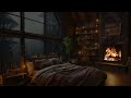 Relaxing Rain with Cozy Fire Sounds for Sleep - Fall Asleep Fast - Deep Rain Sounds for Relaxation