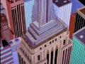Homer simpson in new york twin-towers