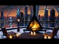 4K 🌧️ Relaxing Fireplace Sound in Rainy Weather, Peaceful Living Room / Sleep, rest, study🔥