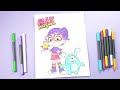 Coloring Abby Hatcher, Bozzly and Teeny Terry! - Learn Coloring with Abby Hatcher!