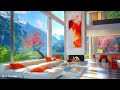 Delicate Jazz Music 🌸 Sweet Jazz Instrumental Music & Fireplace Sounds in Luxury Apartment to Focus