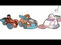 How to draw Spidey and his amazing friends Cars | Easy Drawing and Coloring.