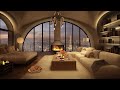 Cozy Apartment in Paris 🌃 Smooth Jazz Saxophone Instrumental Music & Rain Sounds for Study and Sleep