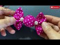 So Sweet 🍬🍬Diy Fabric Candy Hair Bow, hair Clips 🍬🍬 | How to Make Fabric Bow | Sweets Bow Hair Tie 🎀