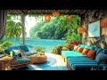 Relaxation Morning by a Seaside 🌴 Smooth  Jazz Music in Wooden Porch Ambience for Good Mood, Focus