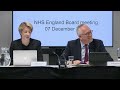 NHS England Board Meeting 7th December 2023