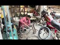 A Hardworking Man Assembling Motorcycle Wheel with Hub and Stainless Steel iron Rod || How to Makes