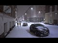 3 Hours of Deep Snowfall Night Walks in Finland - Slow TV 4K