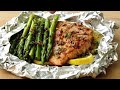 Herb Butter Salmon and Asparagus Foil Packs