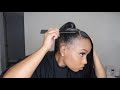 How To: Sleek Ponytail With Bang || Extended Ponytail