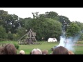 Warwick Castle - Trebuchet in Action