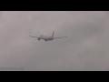 Kenya airways 777-300 GO AROUND at Groningen airport (Full HD)