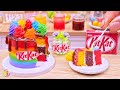 Amazing KitKat Cake | Delicious Rainbow KitKat Chocolate Cake Recipes | Tiny Rainbow Chocolate Cake