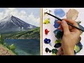 How to paint Mysterious mountain landscape step by step? 🔮